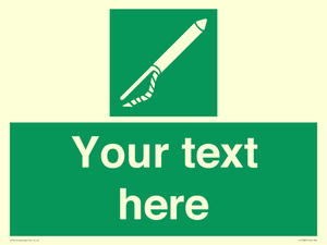 Custom sign safe condition Line throwing appliance